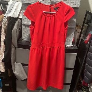 J. Crew red formal dress with pockets